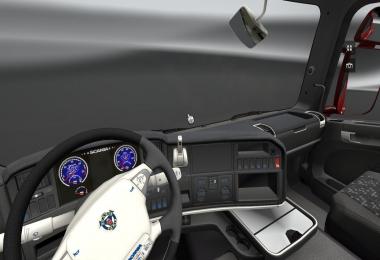 Interior leather blue-white