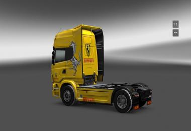 Scania Ferrari Yellow + Black Skins