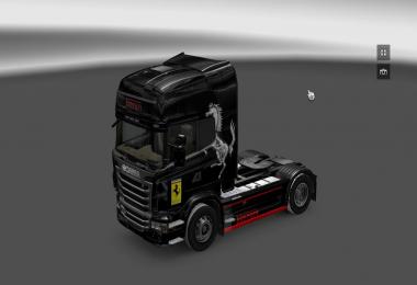 Scania Ferrari Yellow + Black Skins