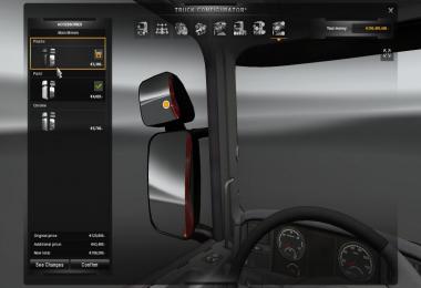 Scania R2009 + Streamline the new mirrors