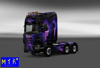 Skin Scania Black and Purple