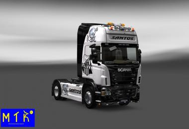 Skin Scania Santos FC