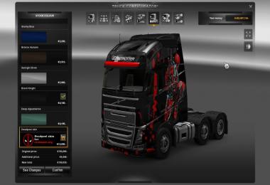 Deadpool skin for Volvo FH 2012