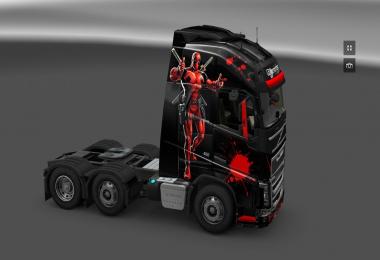 Deadpool skin for Volvo FH 2012