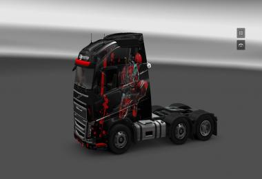 Deadpool skin for Volvo FH 2012