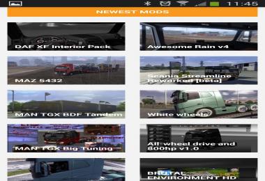 ETS2 Mods Android application