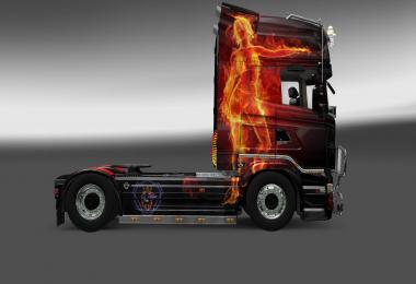 Scania Fire Skin Girl