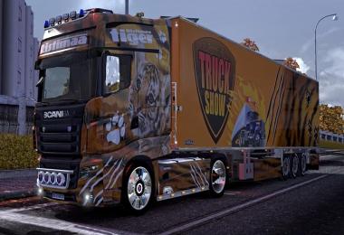 Scania R700 + Trailer Tiger Skin Pack