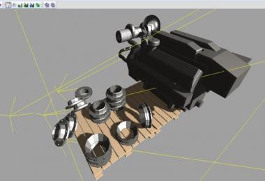 Tractor engine block on pallet v1.0