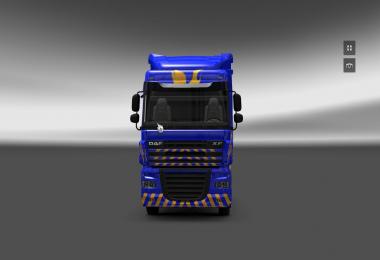 DAF XF Blue/Yellow Skin