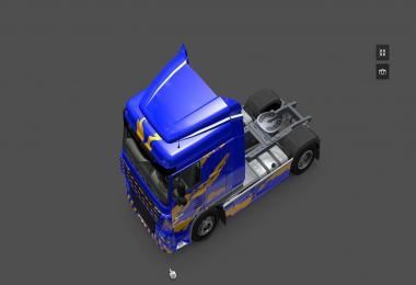 DAF XF Blue/Yellow Skin