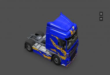 DAF XF Blue/Yellow Skin