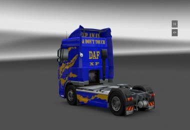 DAF XF Blue/Yellow Skin