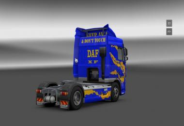 DAF XF Blue/Yellow Skin