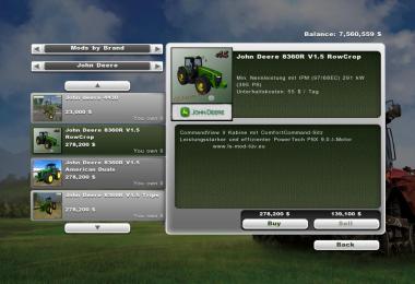 JOHN DEERE 8360R PACK