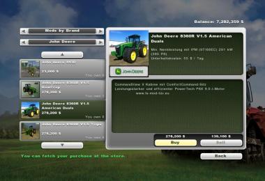 JOHN DEERE 8360R PACK