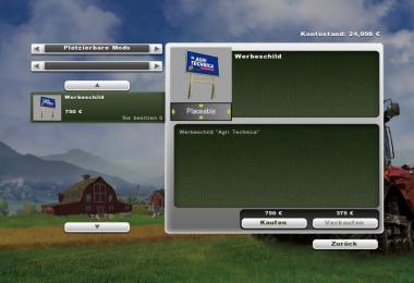 Placeable advertising sign v1.0