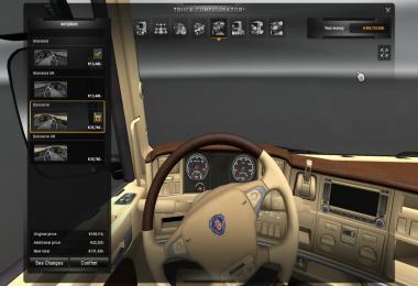 Scania R2008 luxury beige interior