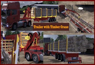 Timber Trailer with Crane