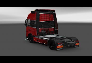 Volvo FH2012 Skin piel rojo negro