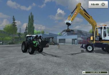 Excavator suspension for forestry pliers v1.0