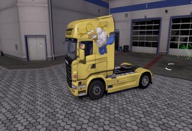 Scania Homer Simpsons Skin