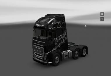 Volvo FH 2013 Scratched Black Girl Persian Skin