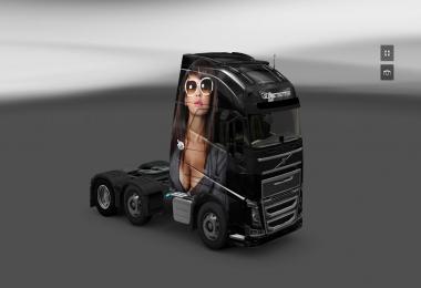 Volvo FH 2013 Scratched Black Girl Persian Skin