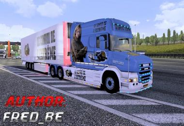 Scania T Longline + Trailer Lisa Convoy extreme