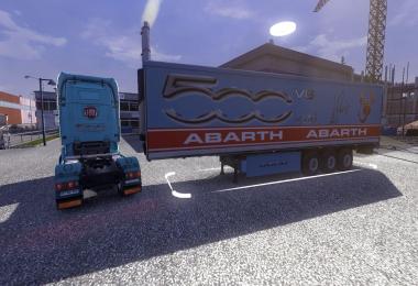 Skin Scania R 500 abarth + skin trailer 500 abart + sound