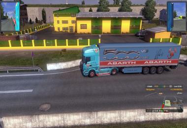 Skin Scania R 500 abarth + skin trailer 500 abart + sound