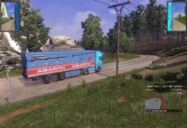 Skin Scania R 500 abarth + skin trailer 500 abart + sound