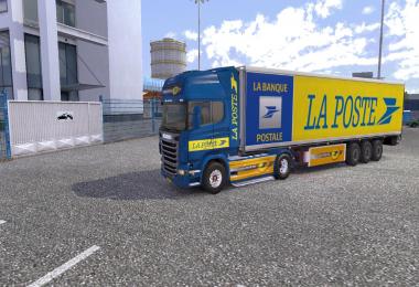 Skin Scania + Trailer laposte 1.xx.x