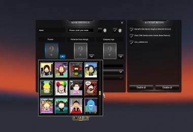 South Park driver avatars mod