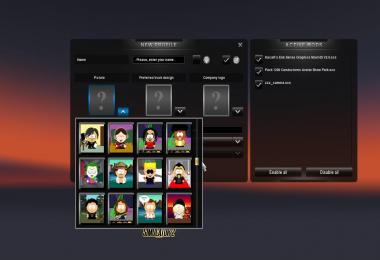 South Park driver avatars mod