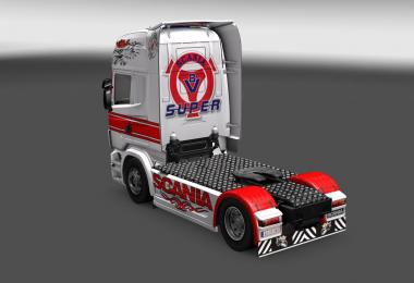 Scania R09 white/red