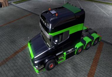 Scania T Black-Green Skin