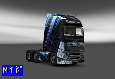 Skin Volvo FH 2012 Blue Stripes