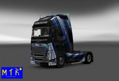 Skin Volvo FH 2012 Blue Stripes