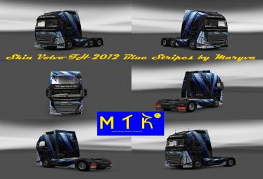 Skin Volvo FH 2012 Blue Stripes