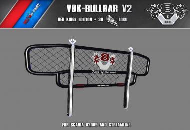 V8K Blaine Scania Bullbar v2.0 + Nog Harder Logo