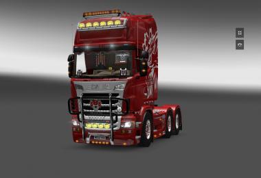 V8K Blaine Scania Bullbar v2.0 + Nog Harder Logo