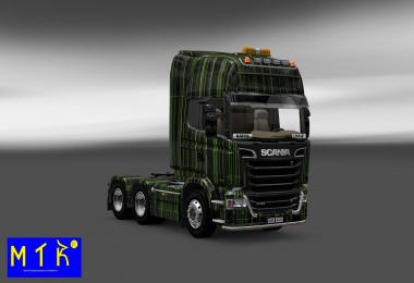 Scania Streamline Green Stripes Skin