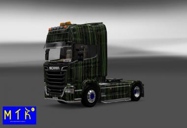 Scania Streamline Green Stripes Skin