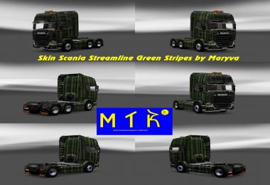 Scania Streamline Green Stripes Skin