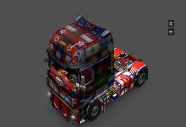 DAF XF World Flag v1.10