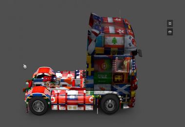 DAF XF World Flag v1.10