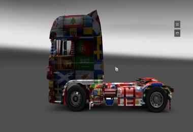 DAF XF World Flag v1.10