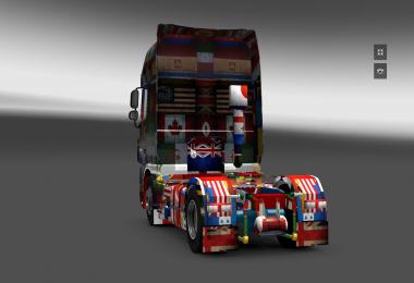 DAF XF World Flag v1.10