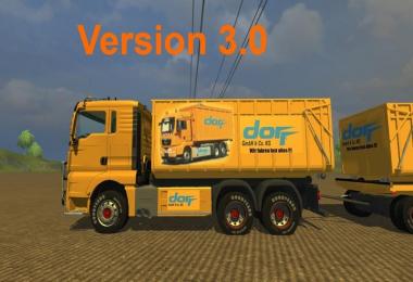 MAN TGX HKL with container v3.0 Orange